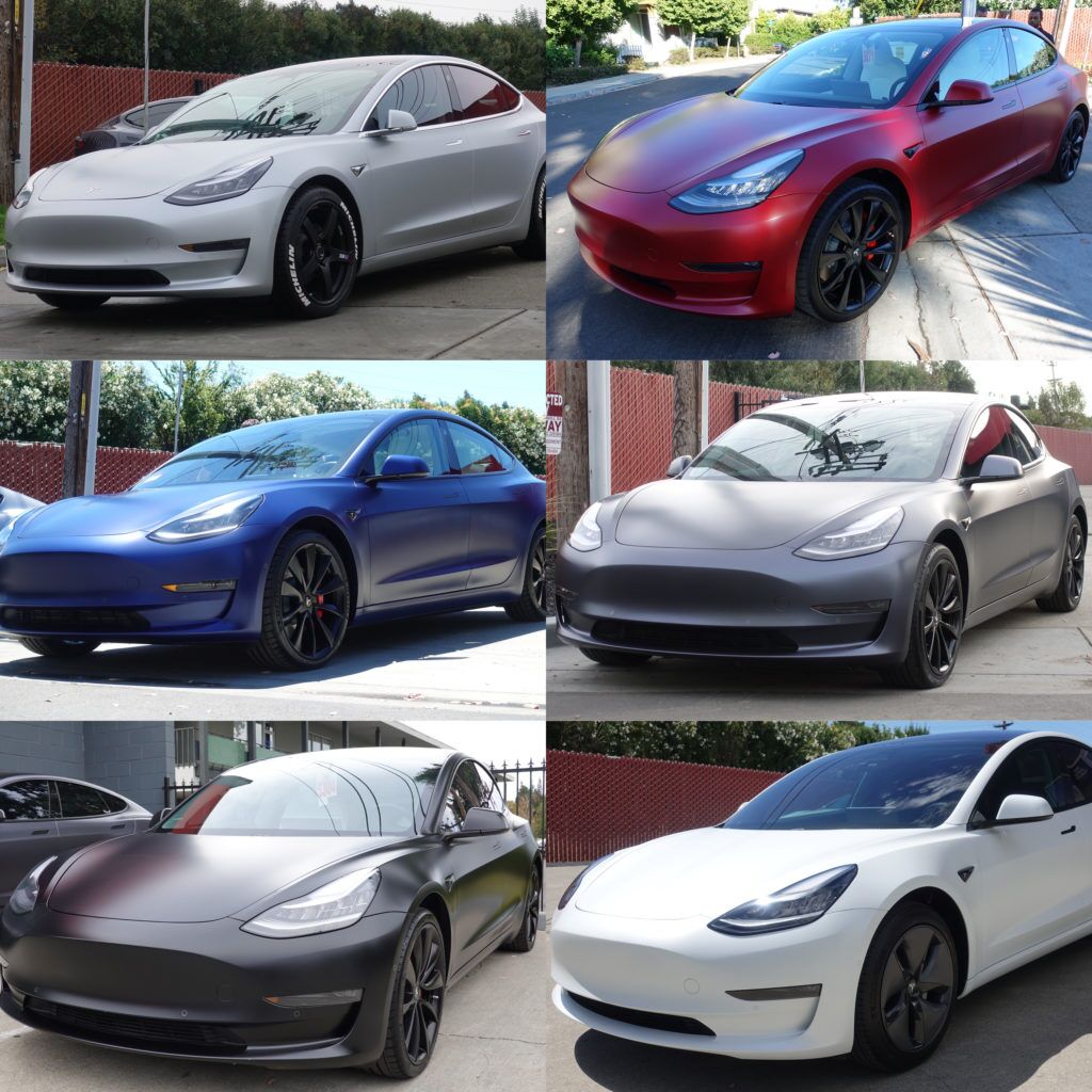 XPEL Stealth Tesla Model 3 All colors in matte paint protection film. OCDetailing